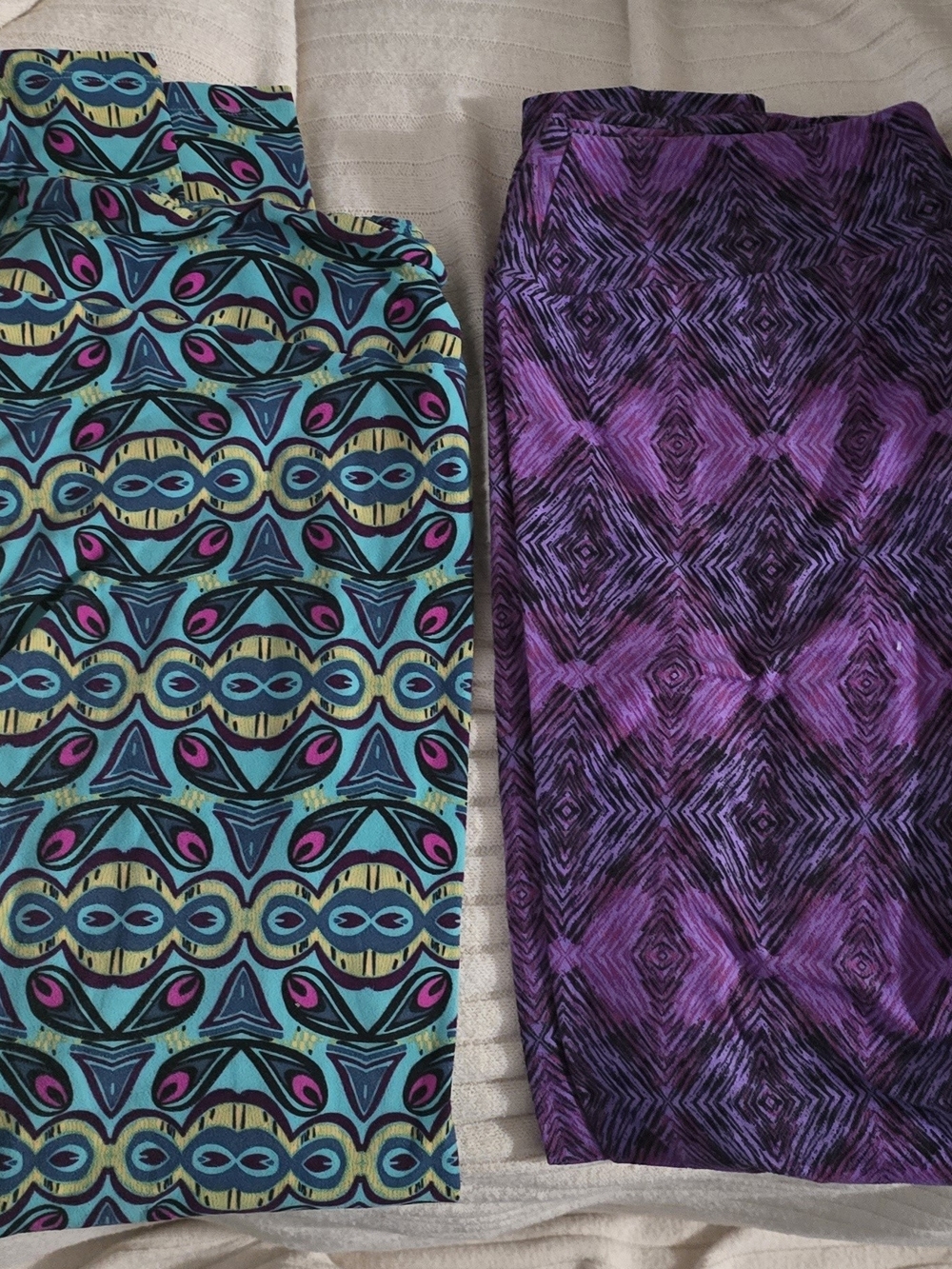 Two Patterned Lularoe Leggings